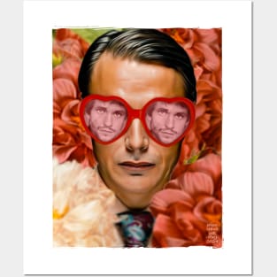 Flower Hannibal with Will Graham Heart Glasses Posters and Art